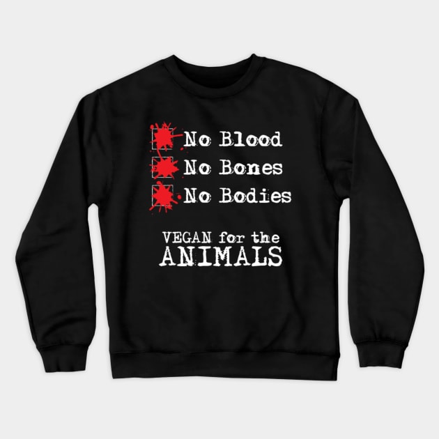 Go Vegan for the Animals Gift for Animal Rights Crewneck Sweatshirt by sousougaricas